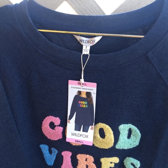 - Wildfox Good Vibes Statement Sweater - Picture 2 of 3